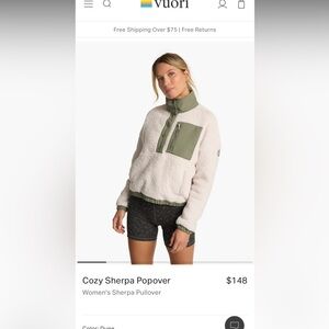 Vuori cozy Sherpa popover size S